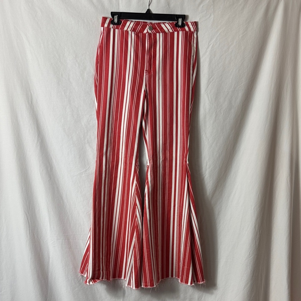 We The Free Bold Red and White Stripes
